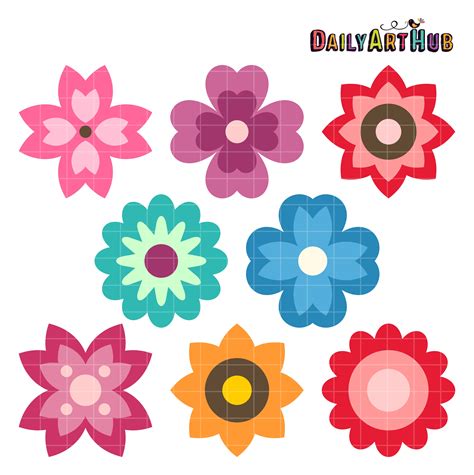 flower clipart easy|flower simple clip art.